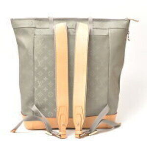 Louis Vuitton Monogram Zipped Titanium Tote Silver Backpack
